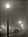 Foggy night in New Bedford Massachusetts